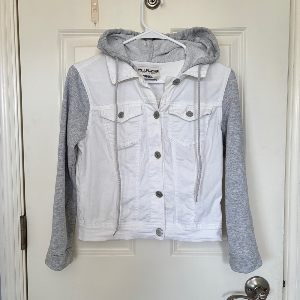 Wallflower White Denim Jacket, size small